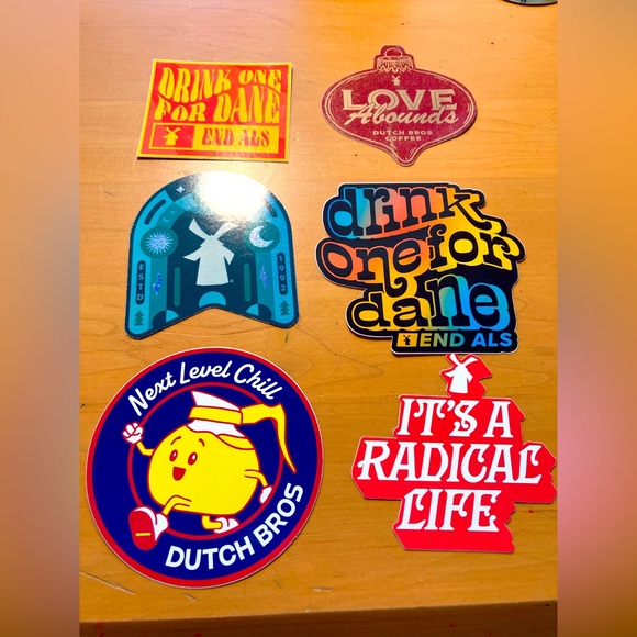 Christmas Arizona Halloween Rare Hard to Find Dutch Bros Stickers Lot of 6